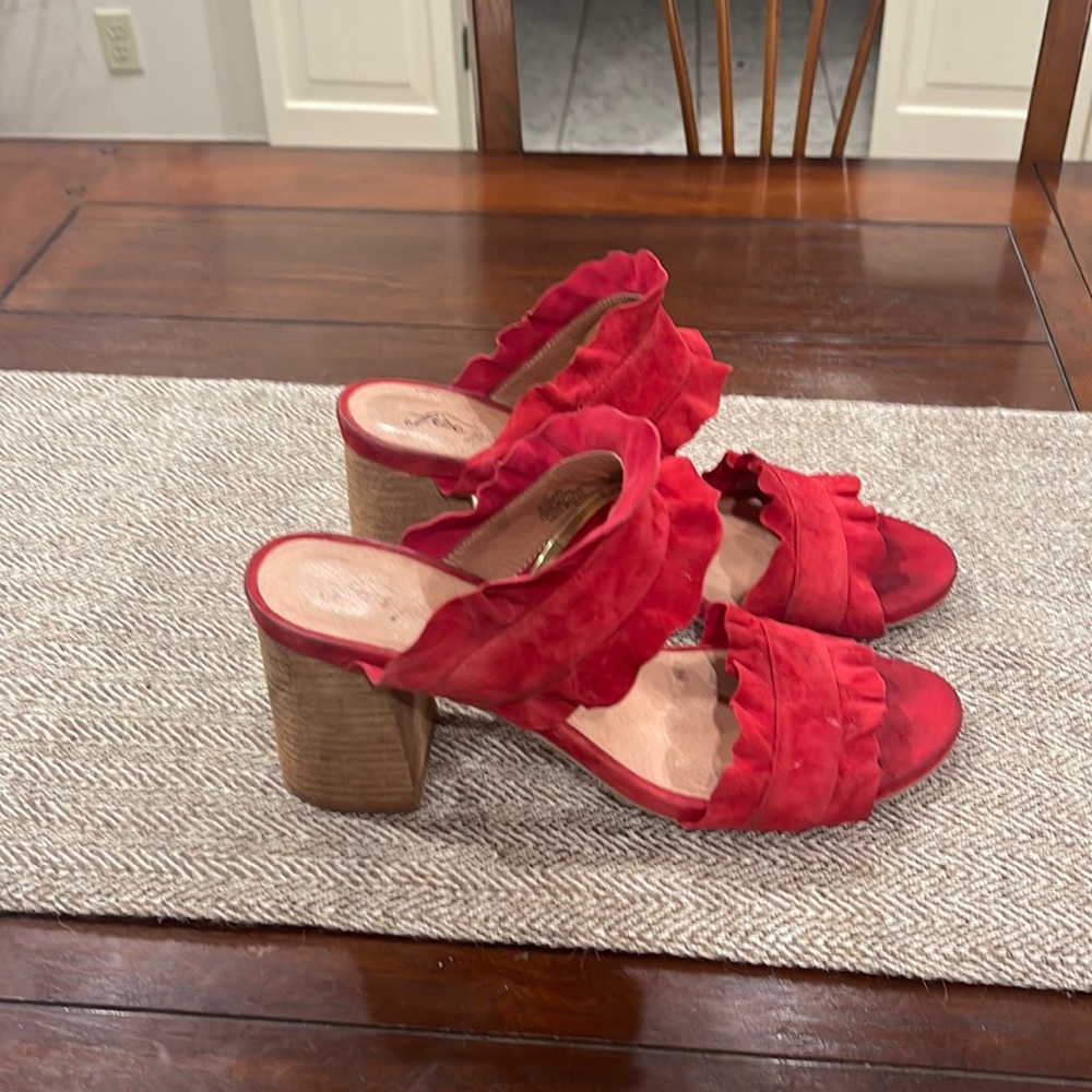 Free People Red retro heels